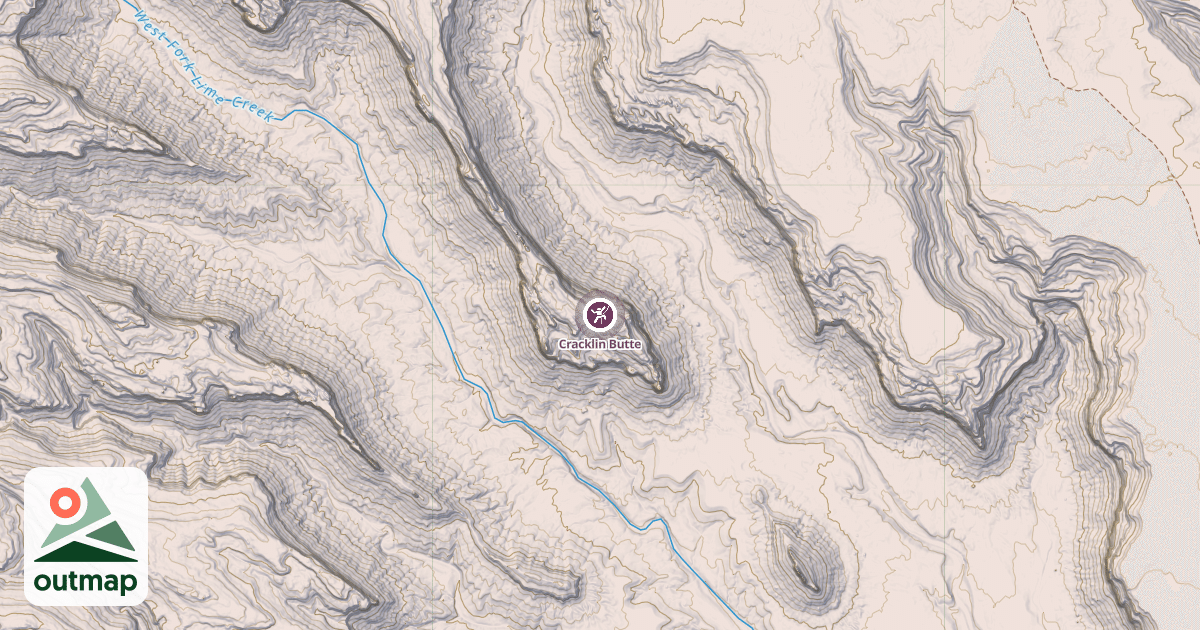 Map of Cracklin Butte