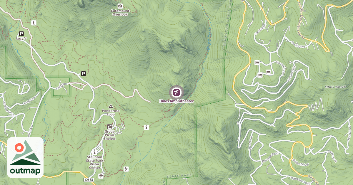 Map of Dines Amphitheater