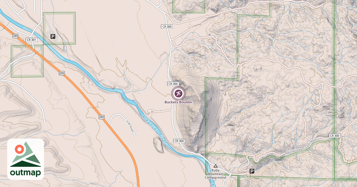Map of Buckets Boulder