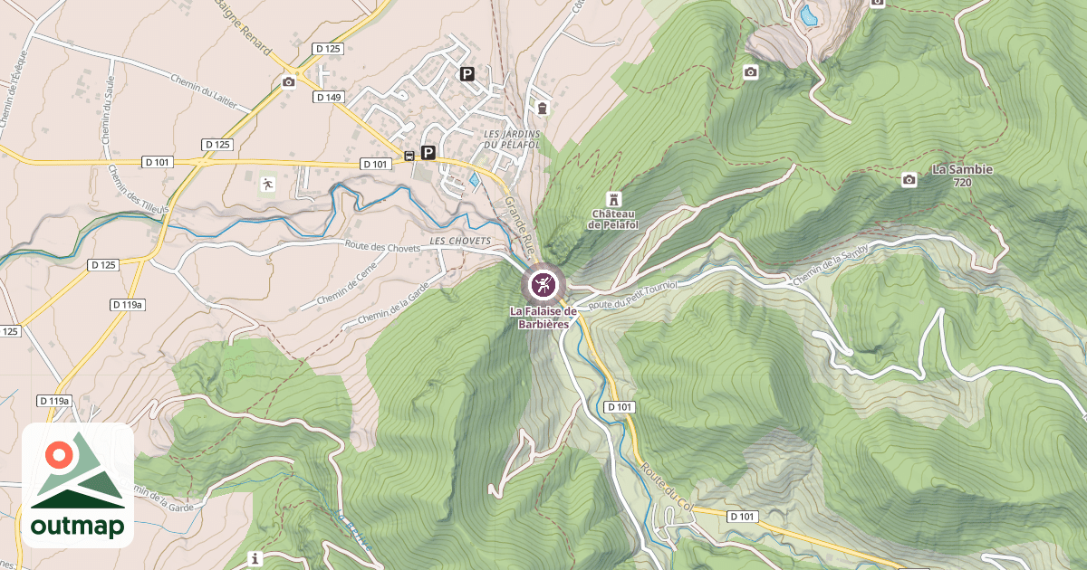 Map of La Falaise de Barbières