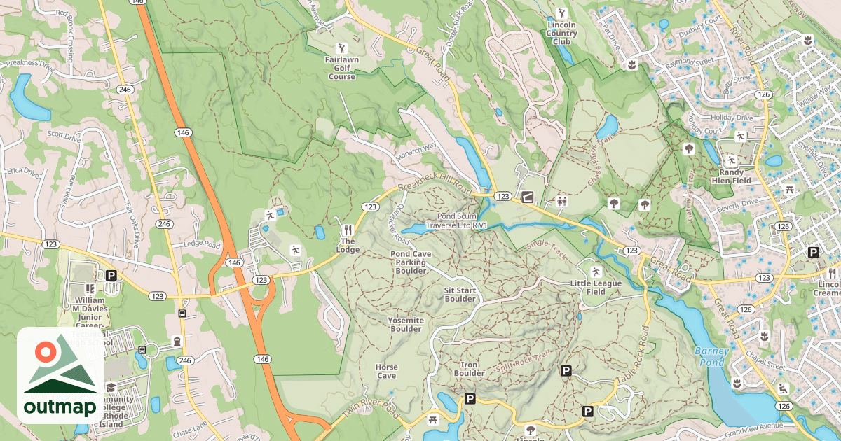 Map of Pond Scum Traverse L to R