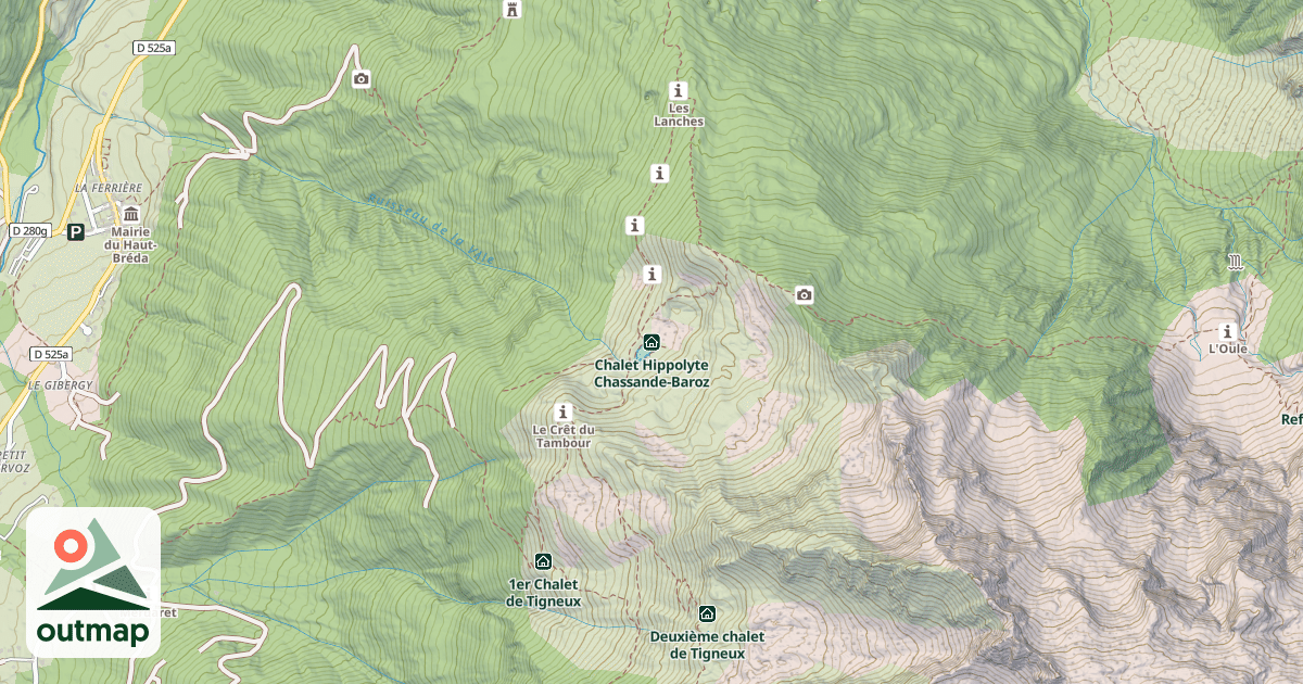Map of Chalet Hippolyte Chassande-Baroz