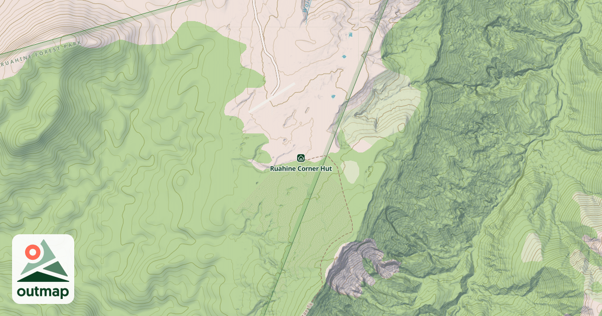 Map of Ruahine Corner Hut