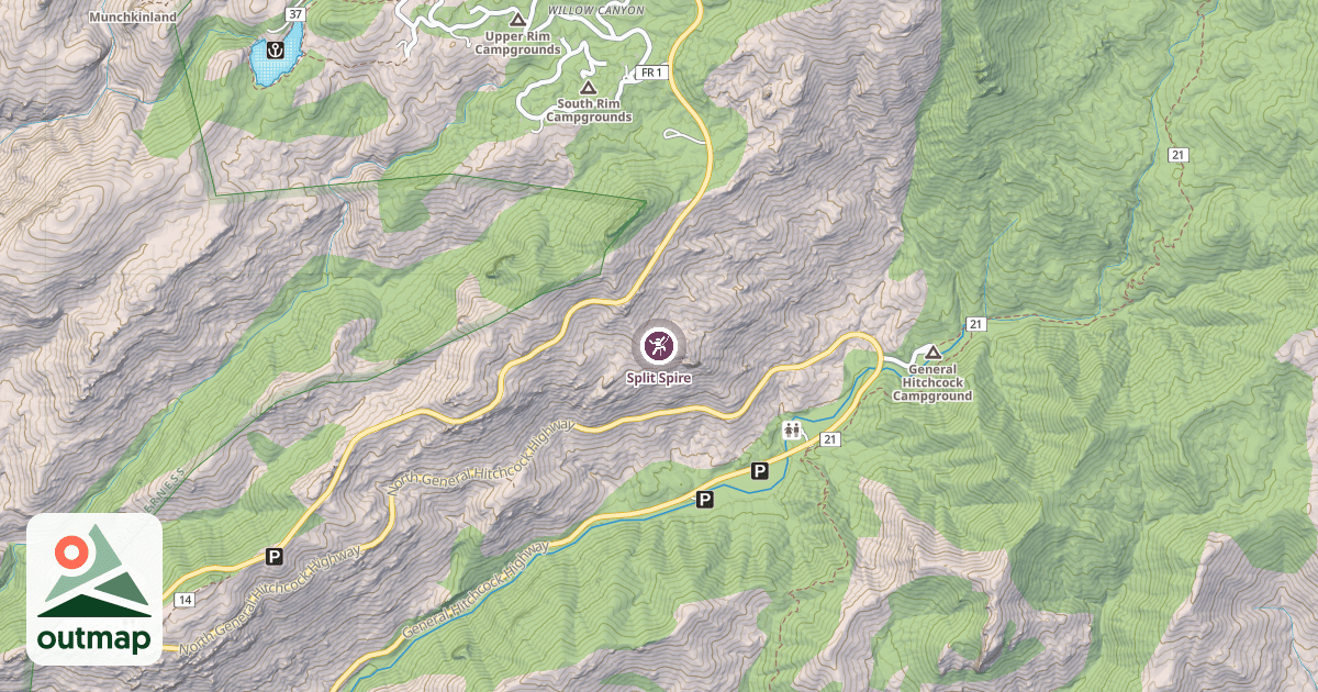 Map of Split Spire