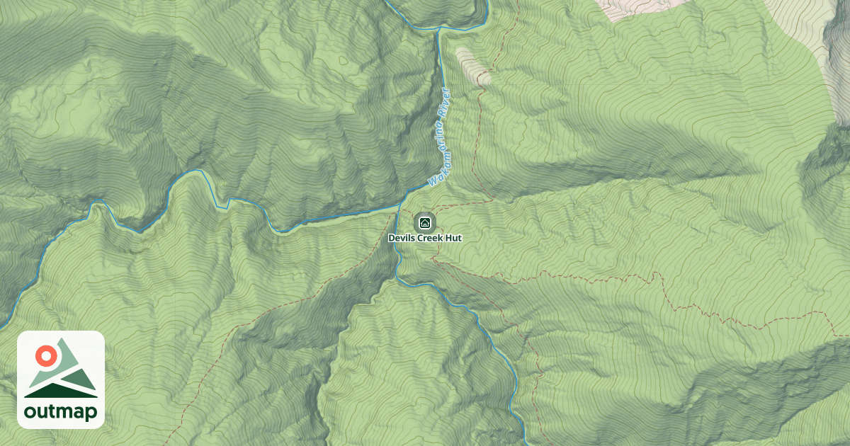 Map of Devils Creek Hut
