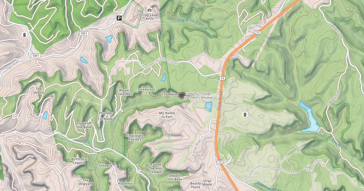 Map preview of Looking Through the Devil's Window