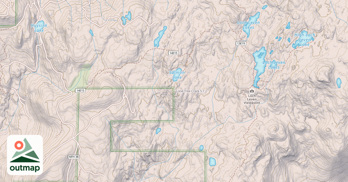 Map of Lone Tree Crack
