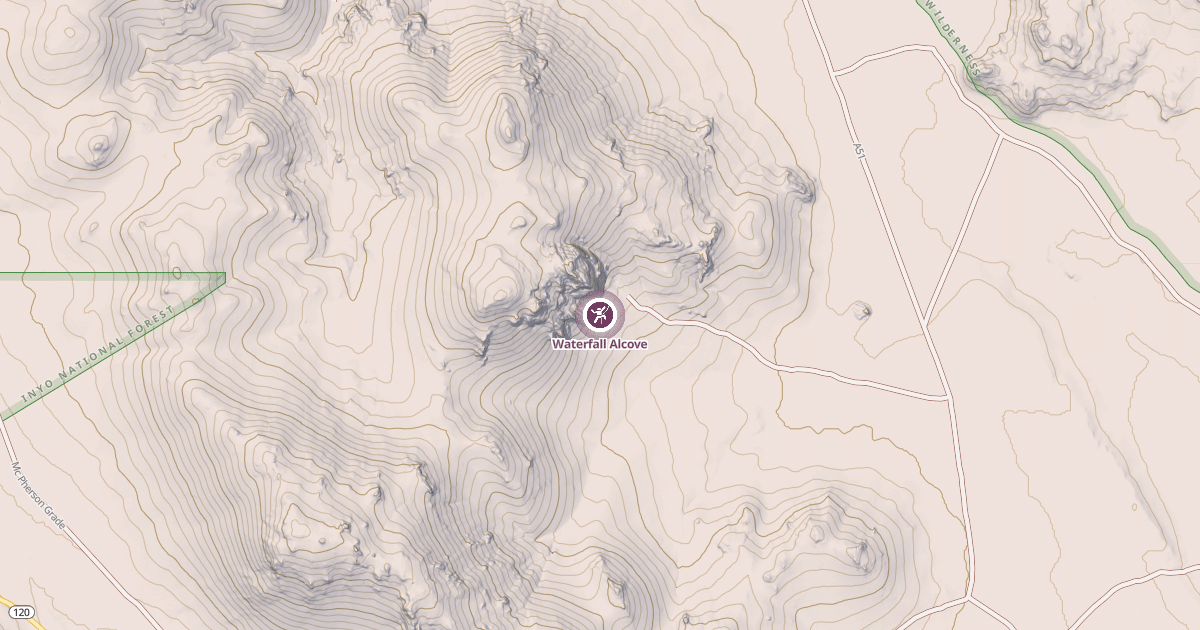 Map preview of Waterfall Alcove