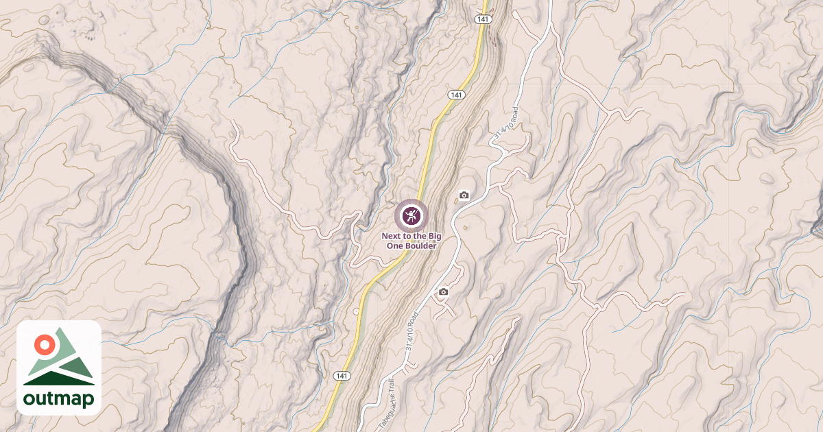 Map of Next to the Big One Boulder
