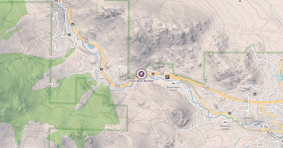 Map preview of Little Bear Boulder