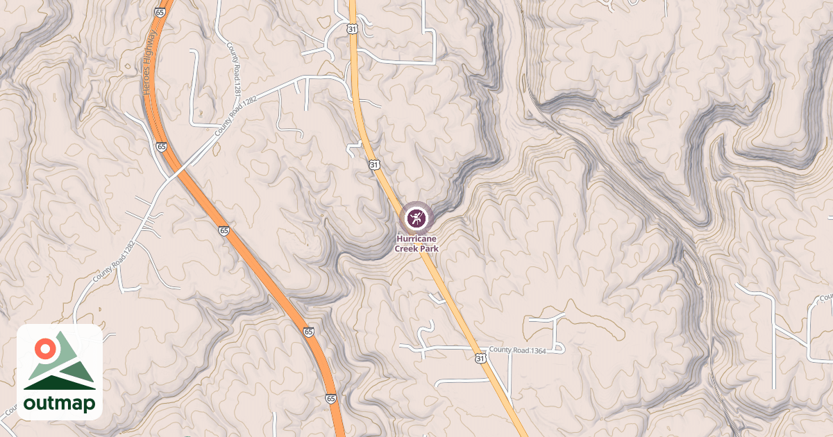 Map of Hurricane Creek Park