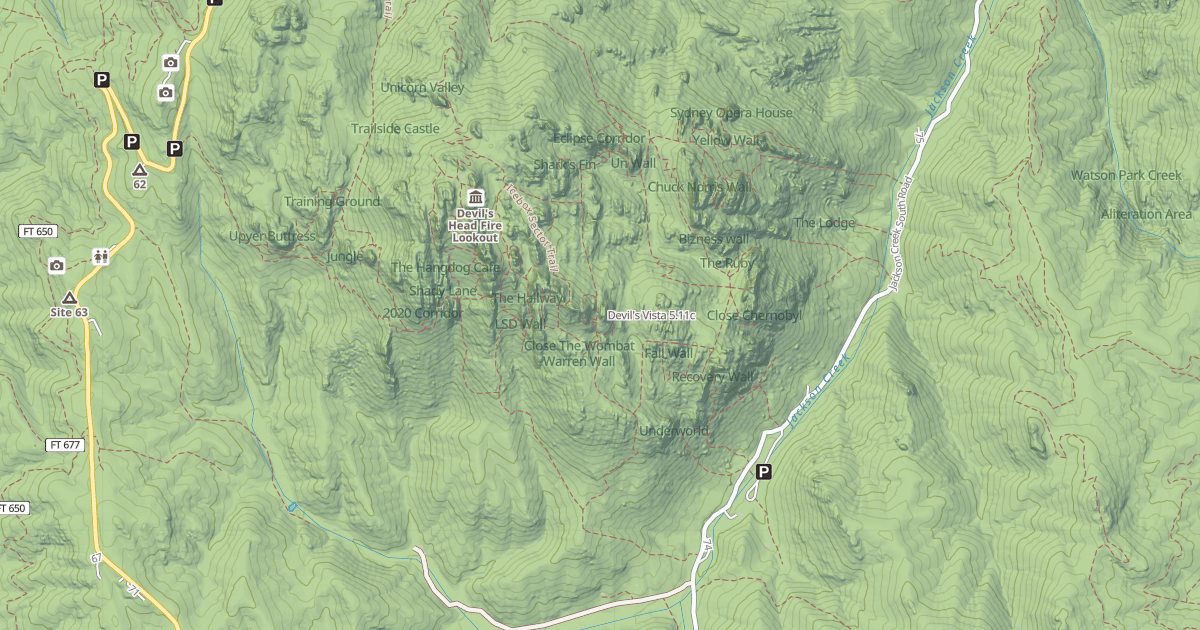 Map preview of Devil's Vista
