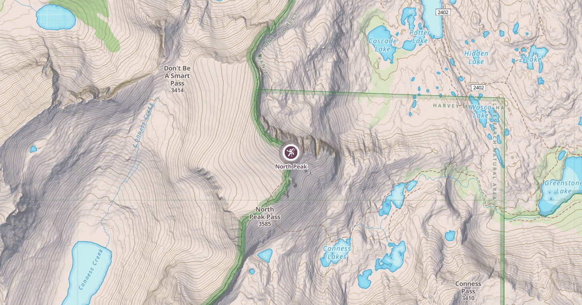 Map preview of North Peak
