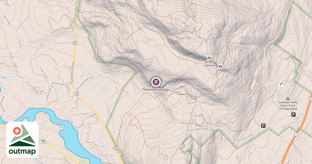 Map of Flintstone boulder