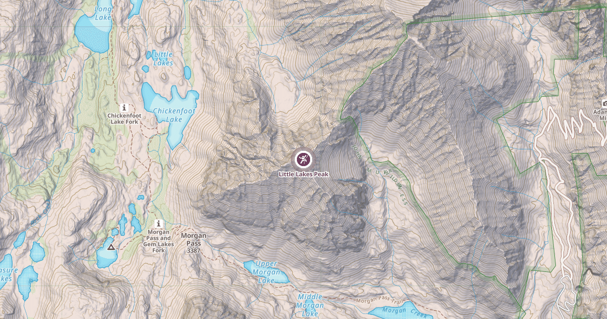 Map preview of Little Lakes Peak