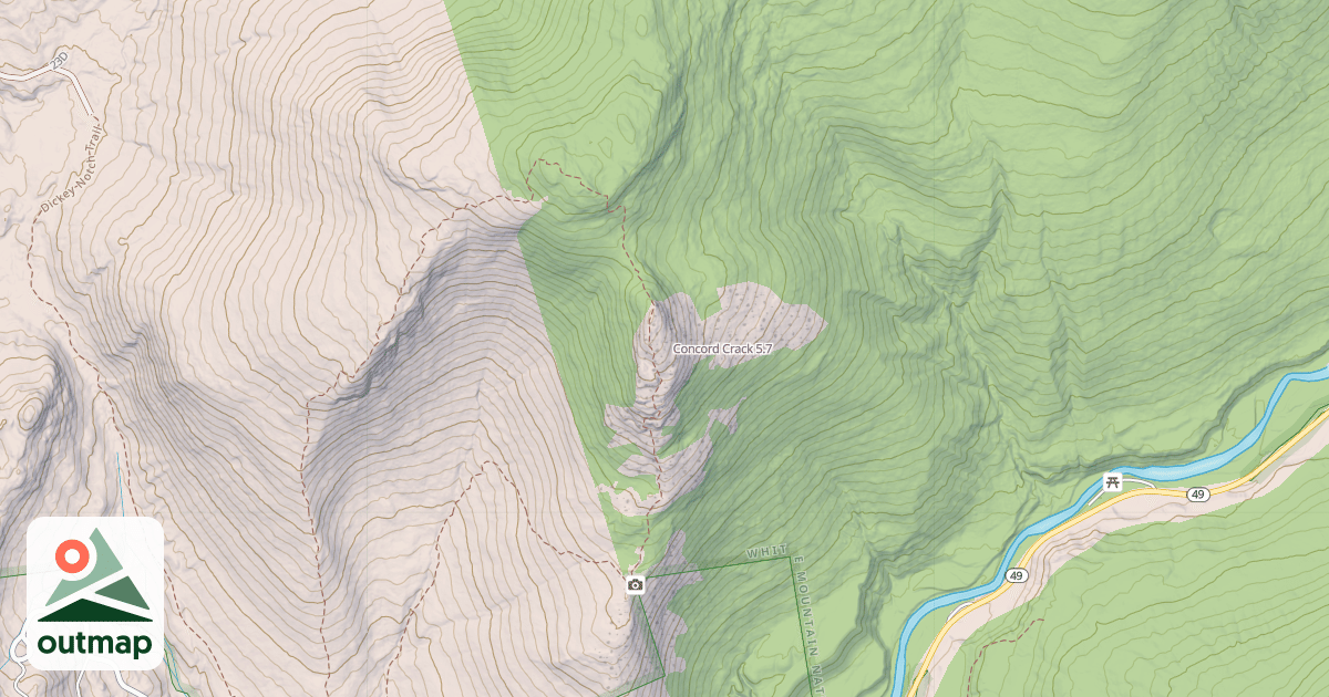 Map of Concord Crack