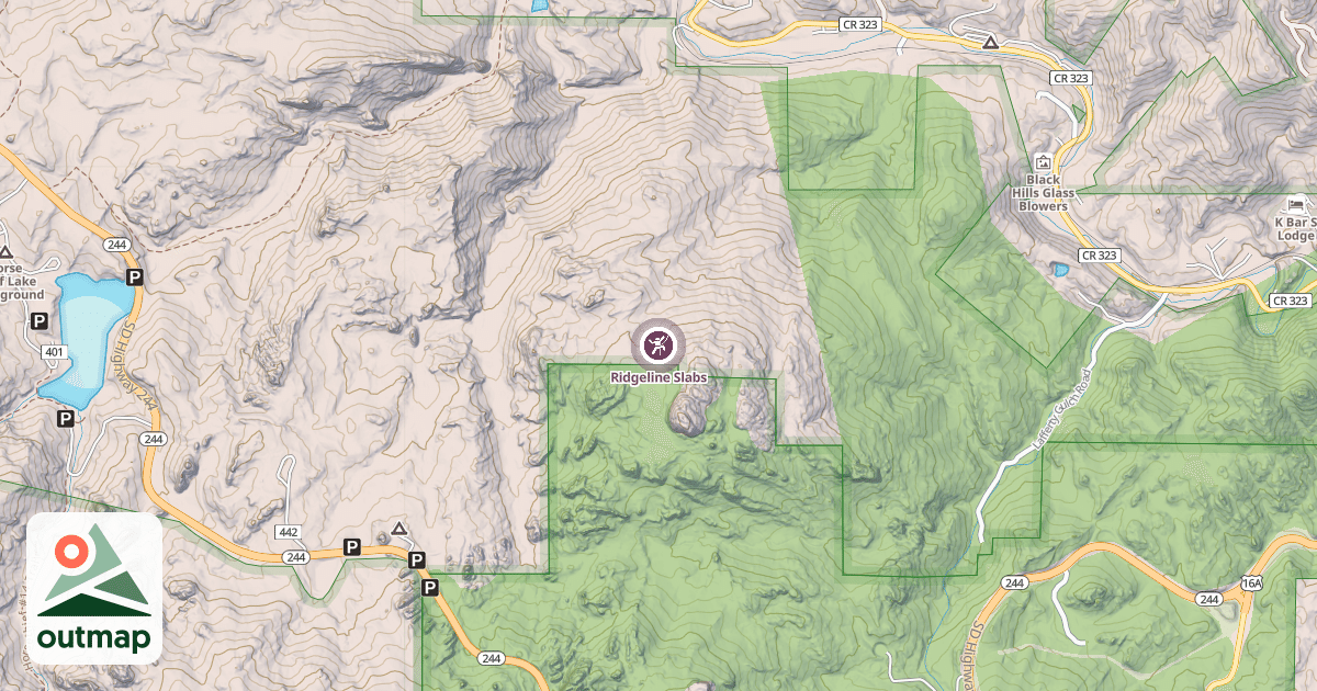 Map of Ridgeline Slabs