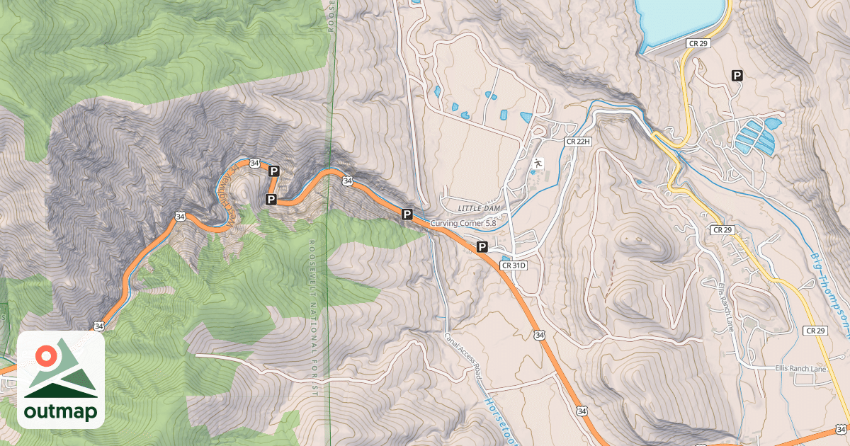 Map of Curving Corner