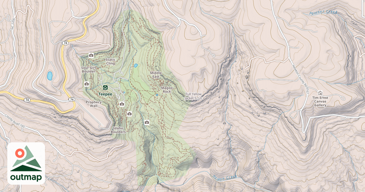 Map of Full Yellow Jacket
