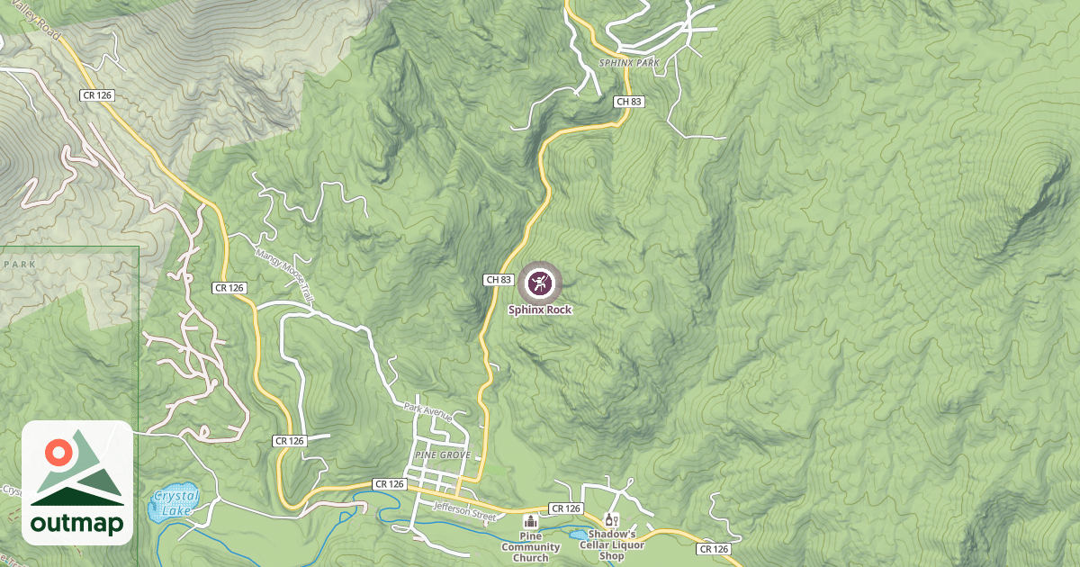 Map of Sphinx Rock