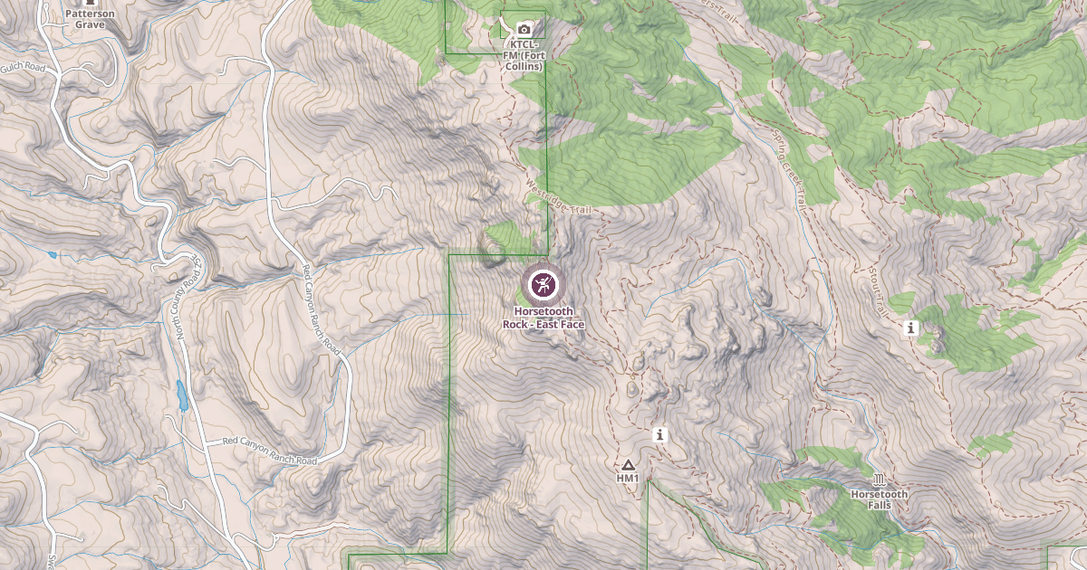 Map preview of Horsetooth Rock - East Face