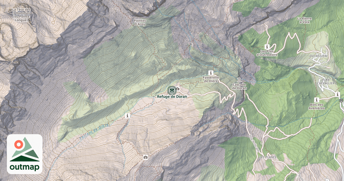 Map of Refuge de Doran