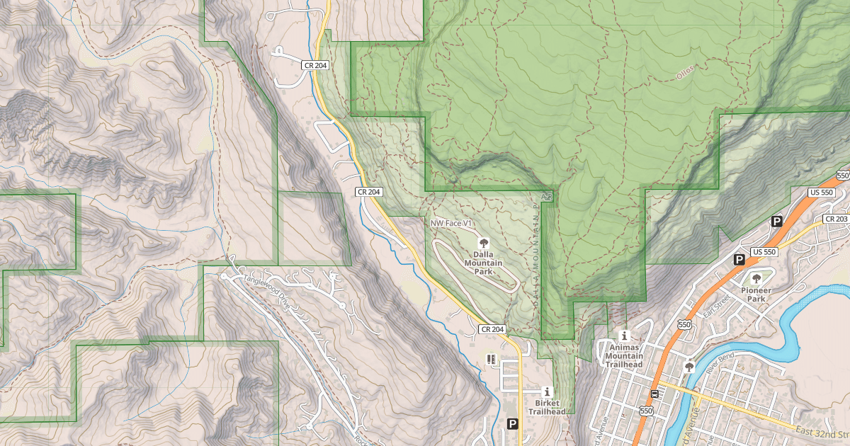 Map preview of NW Face