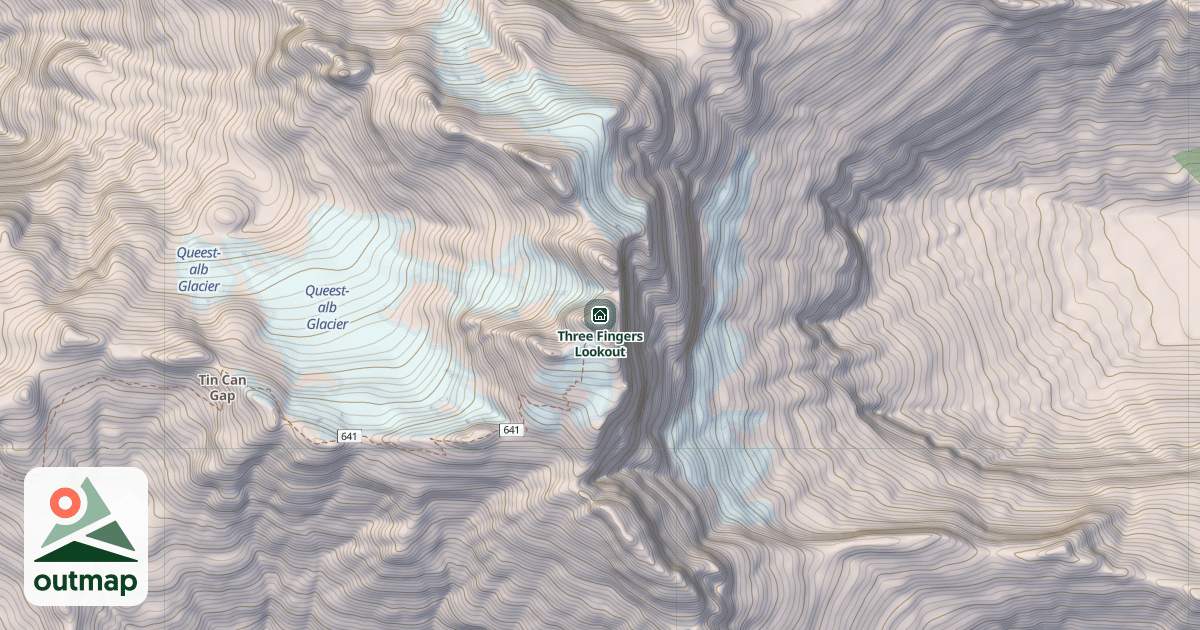 Map of Three Fingers Lookout