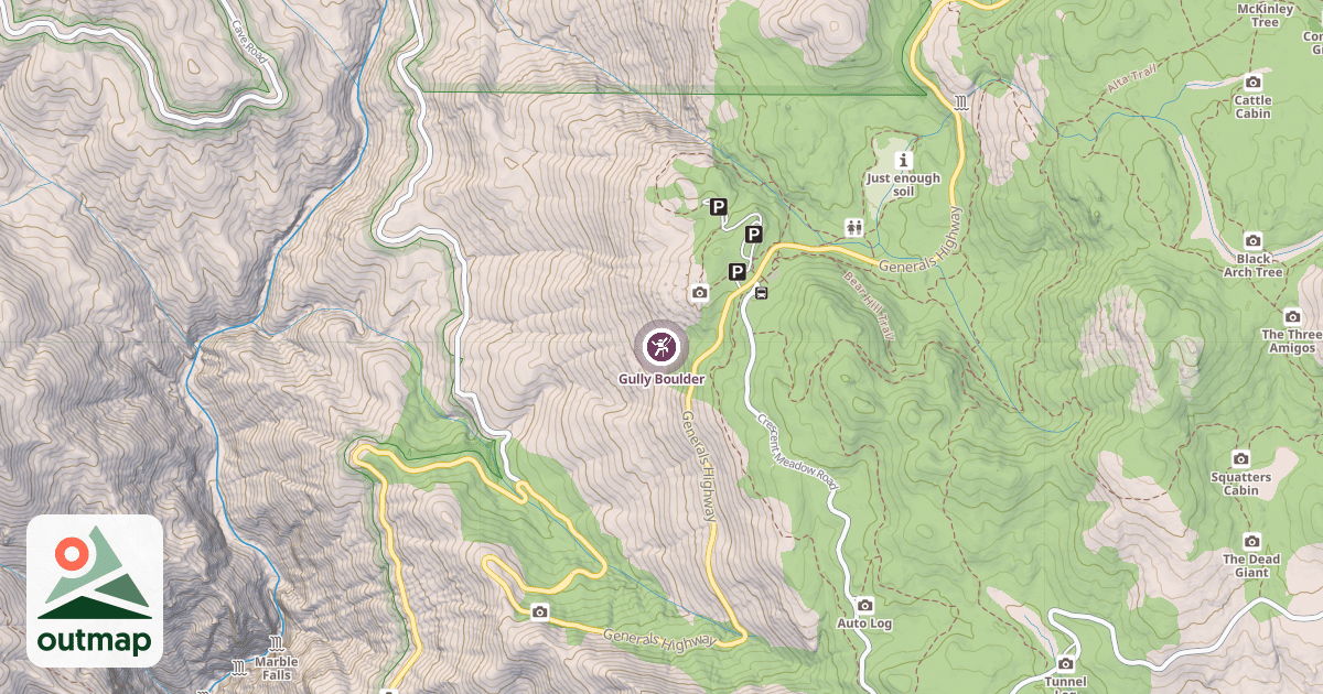 Map of Gully Boulder