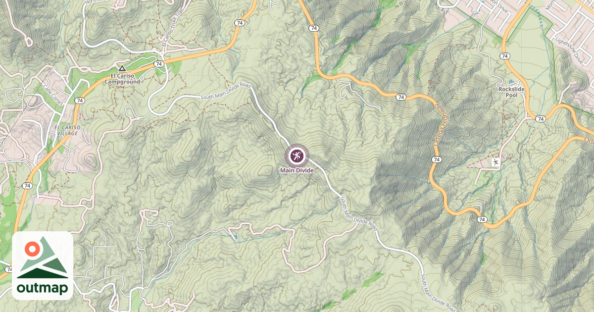 Map of Main Divide