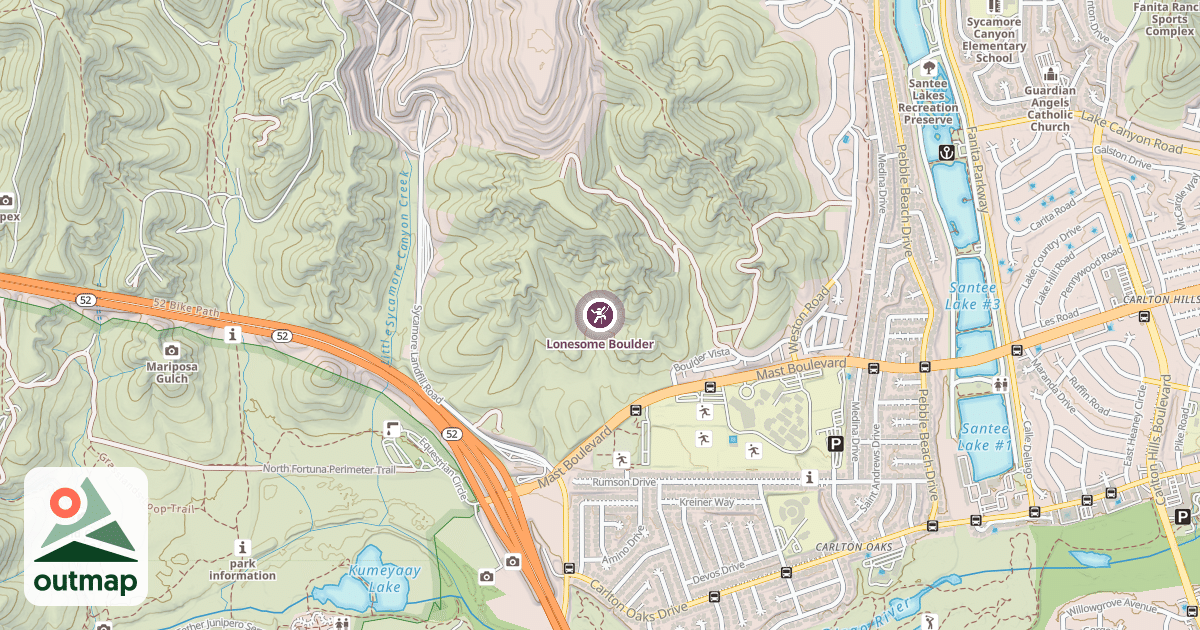 Map of Lonesome Boulder