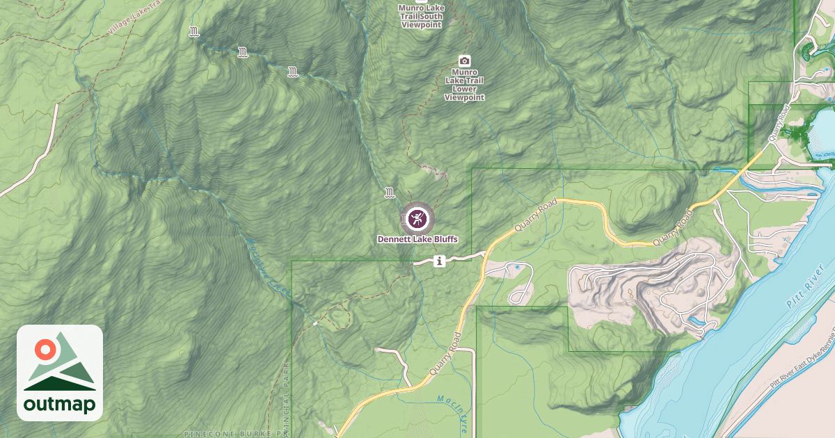 Map of Dennett Lake Bluffs