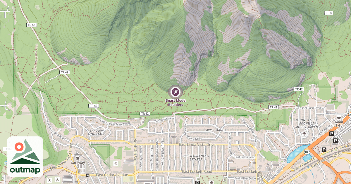 Map of Beast Mode Boulders