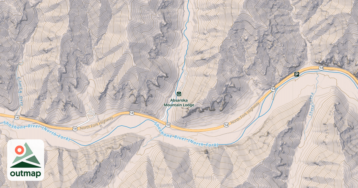 Map of Absaroka Mountain Lodge