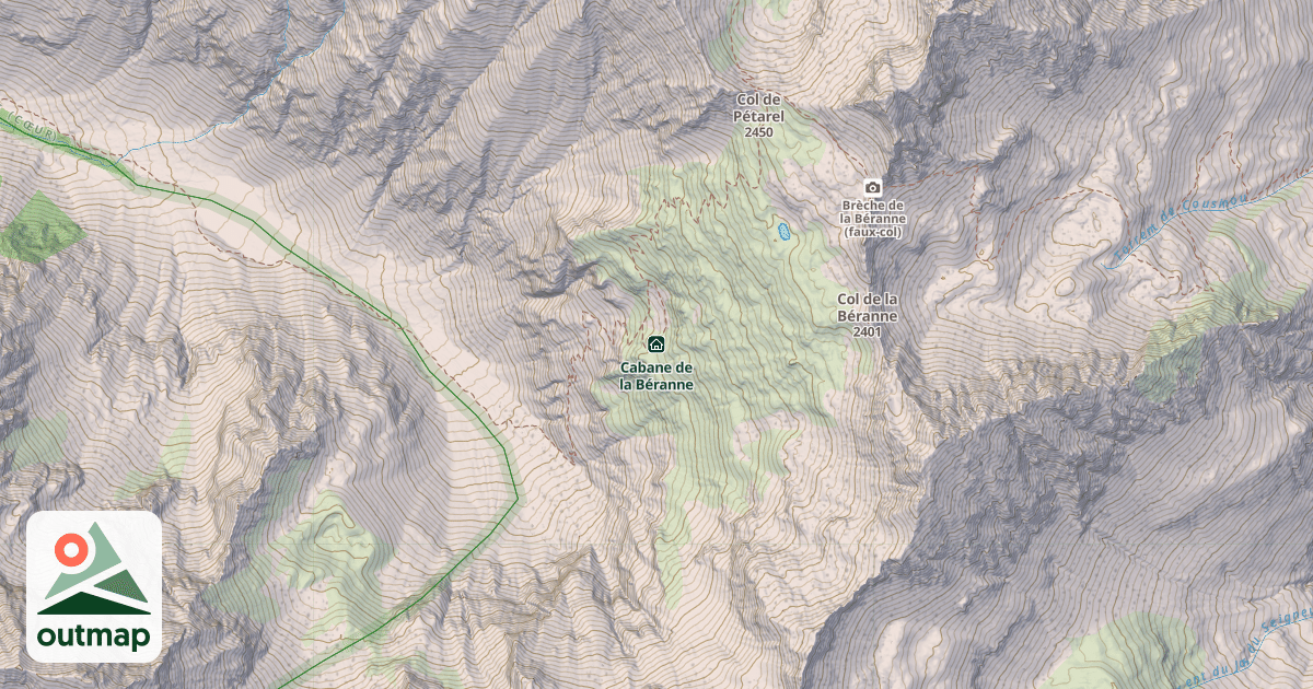 Map of Cabane de la Béranne