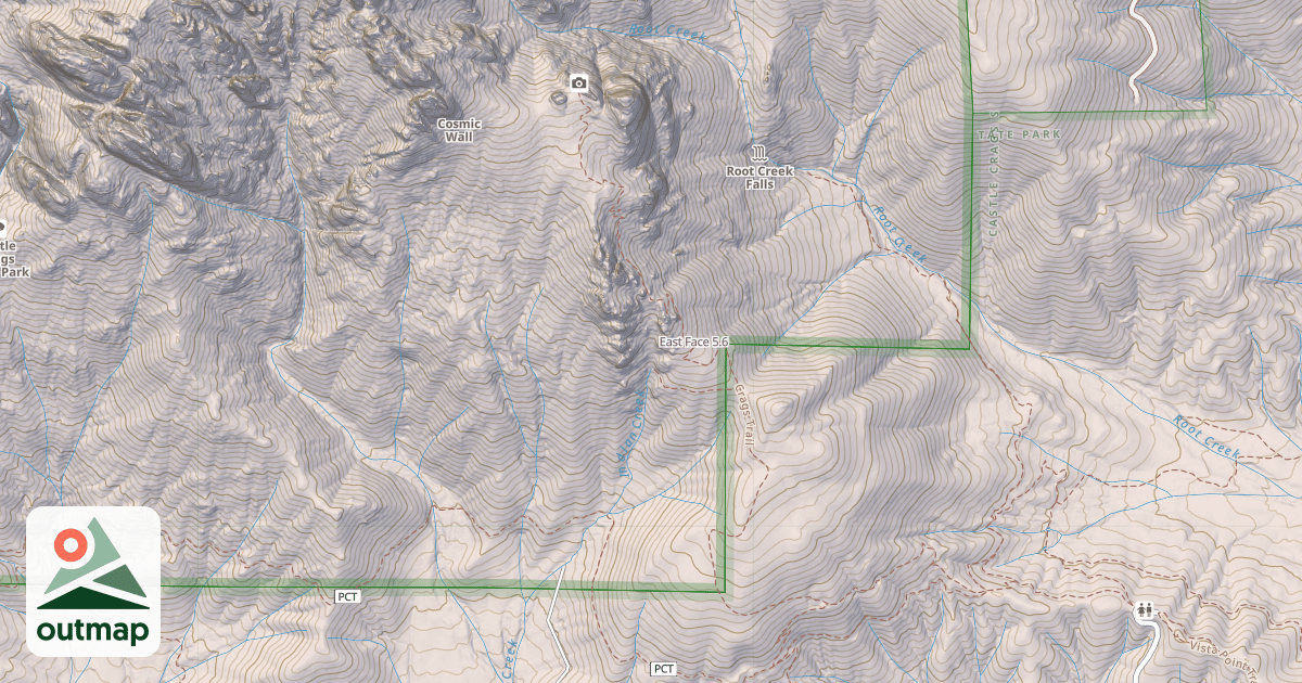 Map of East Face