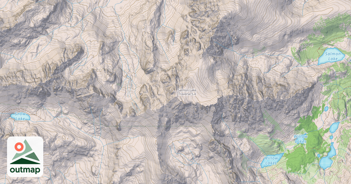 Map of Salmon Lake Traverse