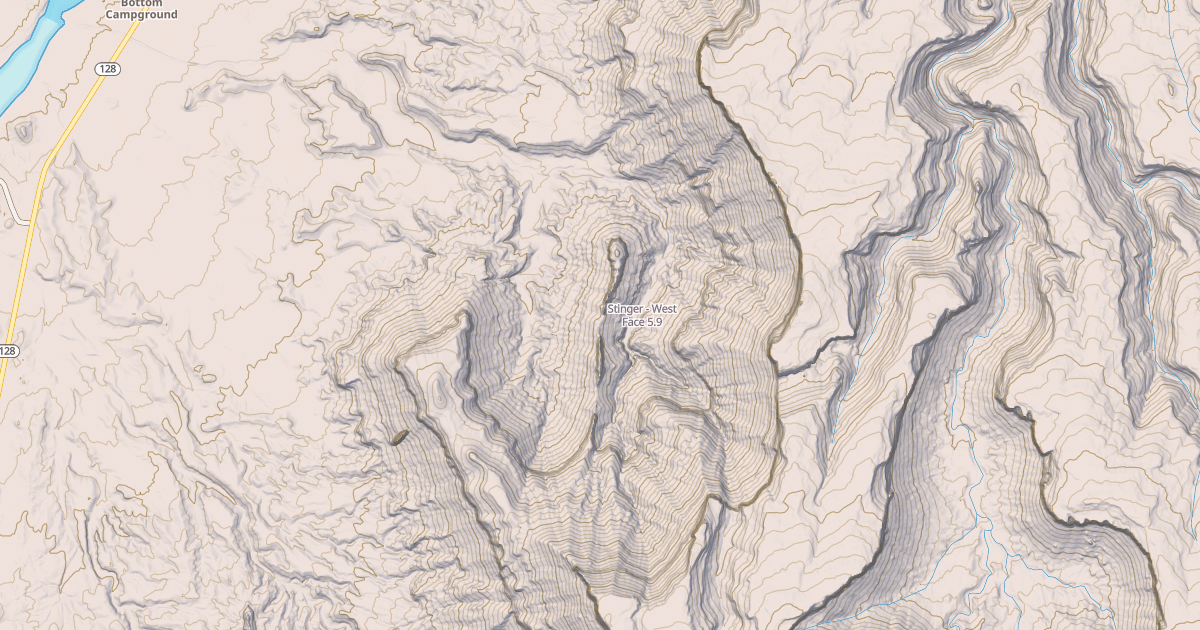 Map preview of Stinger - West Face