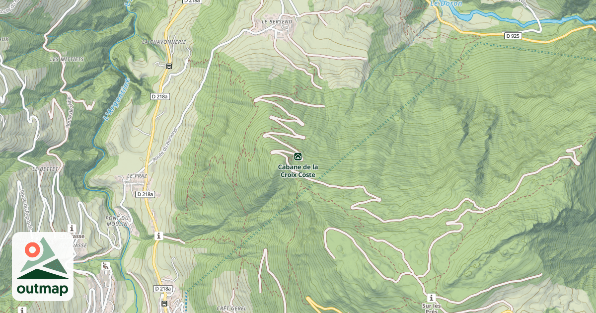 Map of Cabane de la Croix Coste