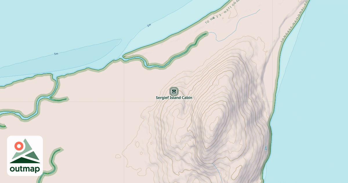Map of Sergief Island Cabin
