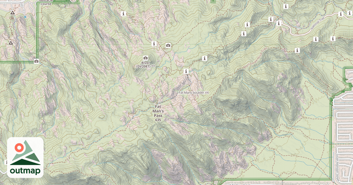 Map of Fat Mans boulder