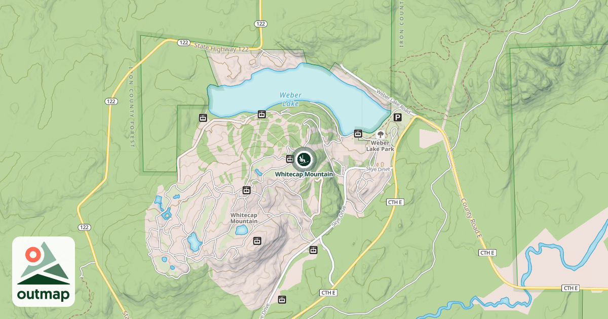 Map of Whitecap Mountain