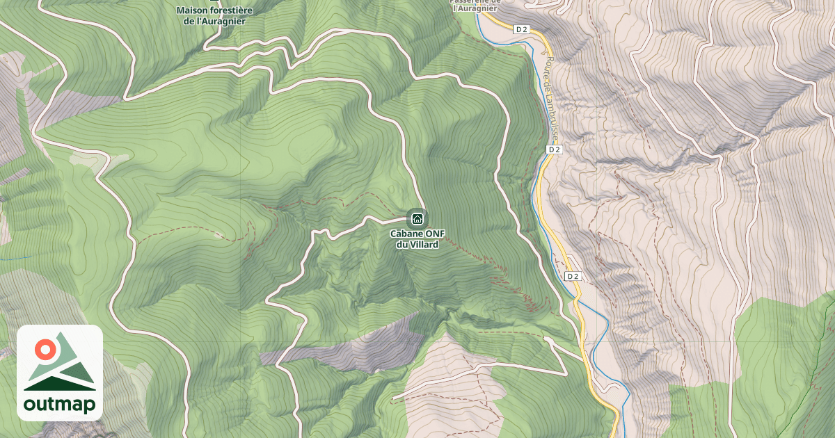 Map of Cabane ONF du Villard