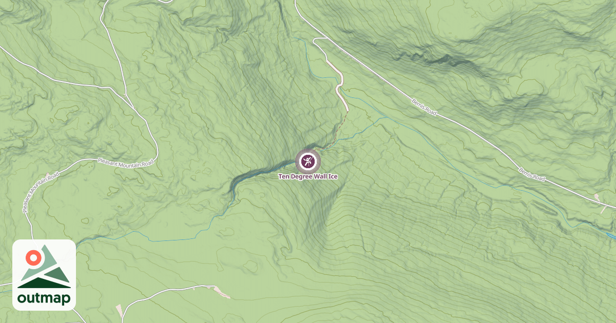 Map of Ten Degree Wall Ice