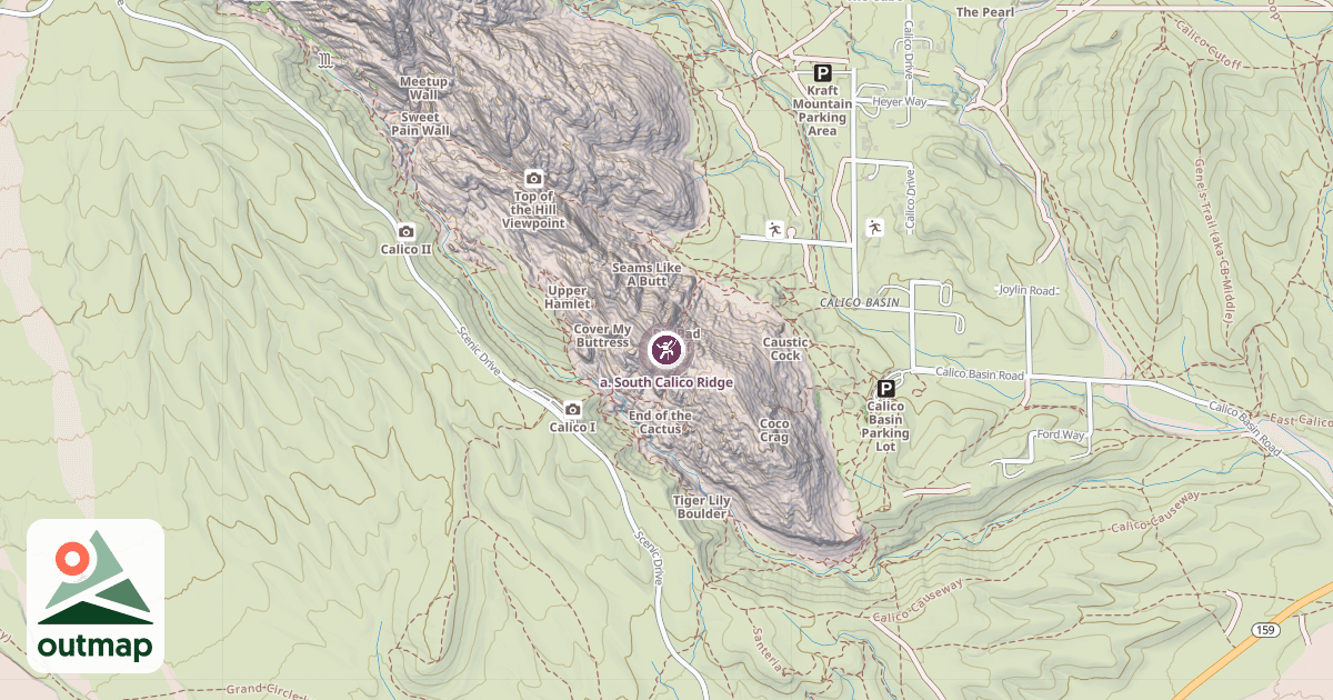 Map of a. South Calico Ridge