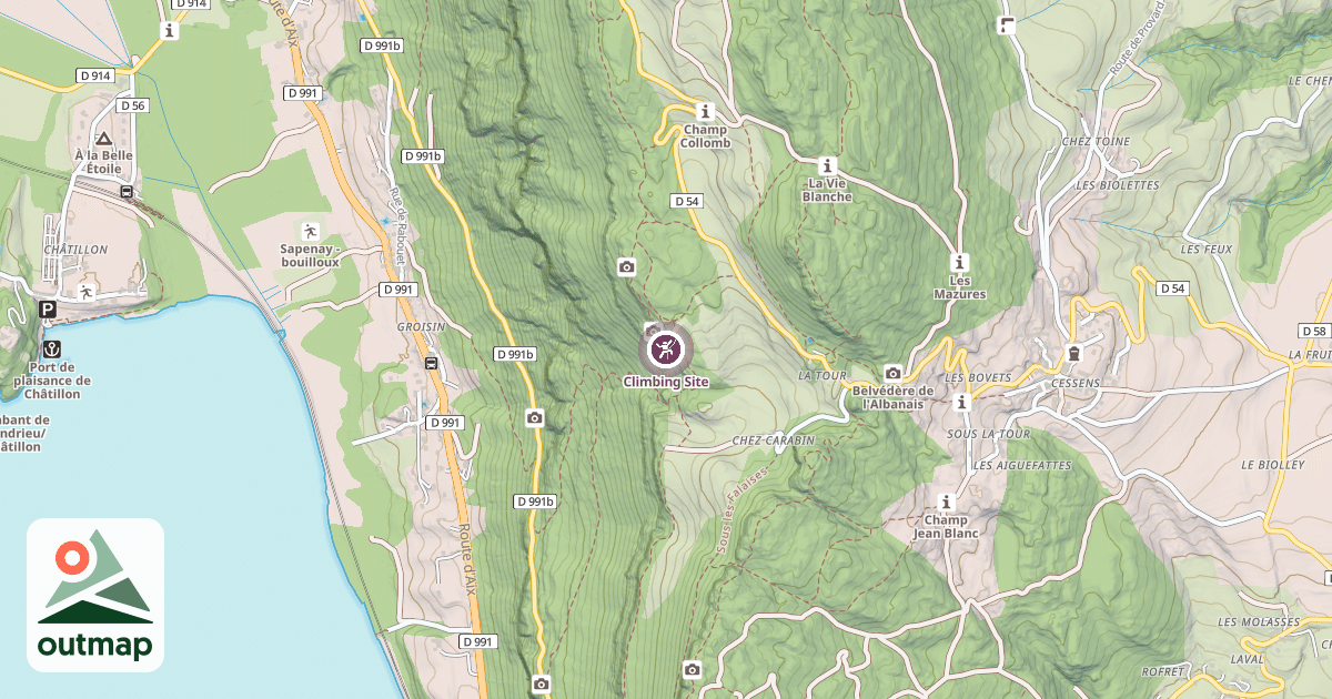 Map of Climbing Site