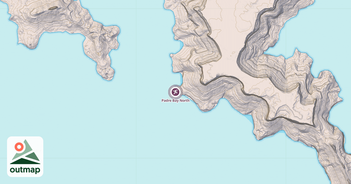Map of Padre Bay North