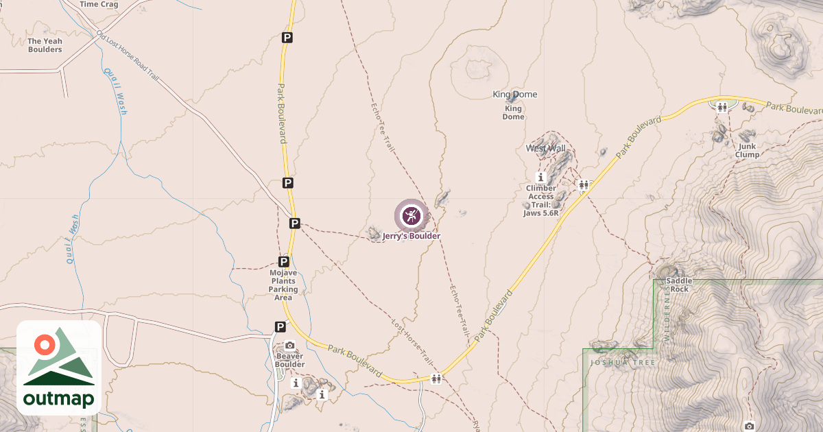 Map of Jerry's Boulder