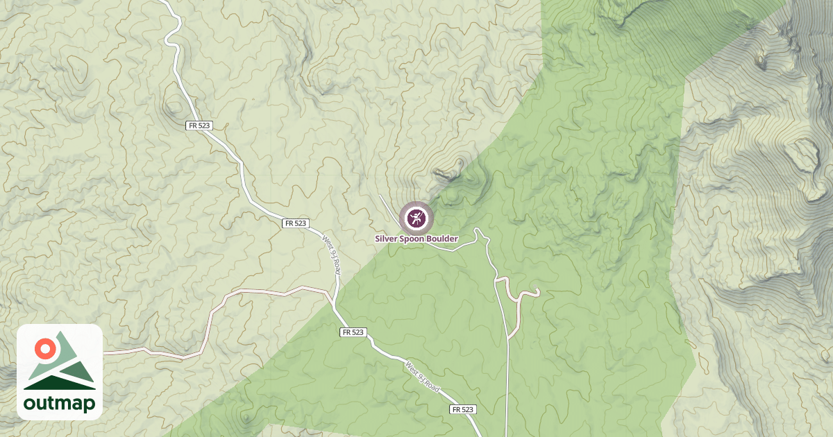 Map of Silver Spoon Boulder