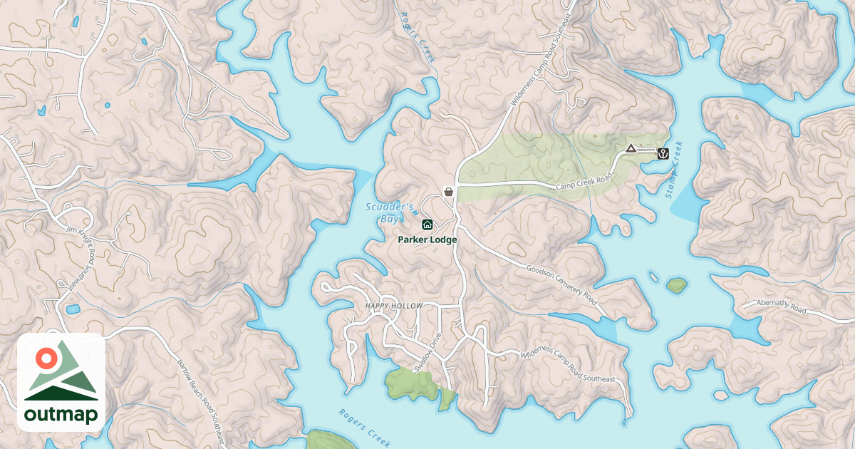 Map of Parker Lodge